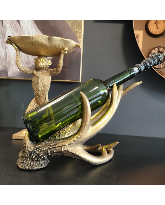 Elnio ragų formos butelio laikiklis „Gold Antler“ Elnio ragų formos butelio laikiklis „Gold Antler“
