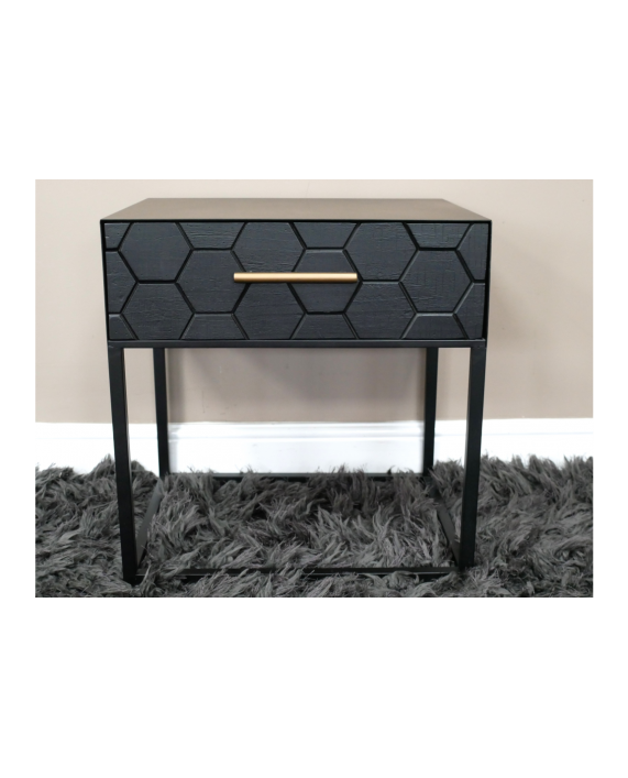 Šoninis staliukas "Black Honeycomb" Šoninis staliukas "Black Honeycomb"