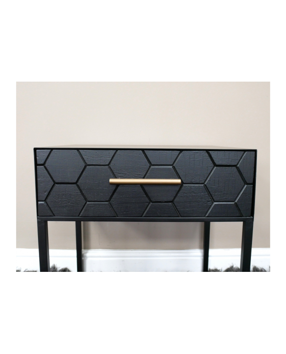 Šoninis staliukas "Black Honeycomb"