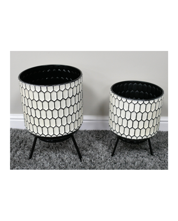 Vazonas "Honeycomb Black" 