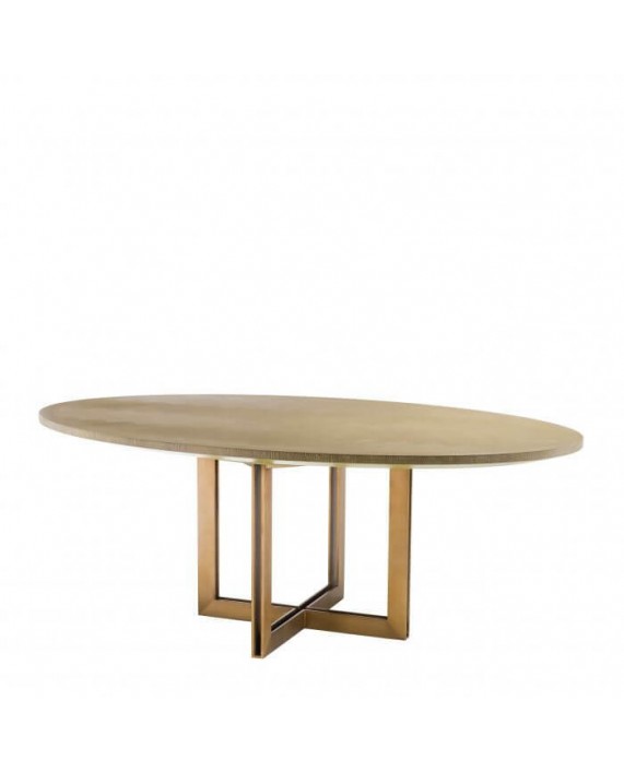 Ovalus valgomojo stalas „Melchior Washed Oak“
