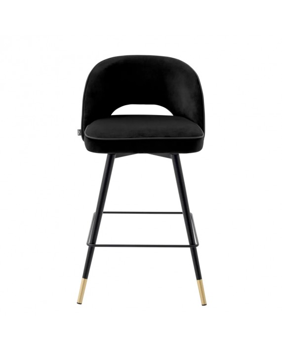 Pusbario kėdė "Cliff Black Velvet"