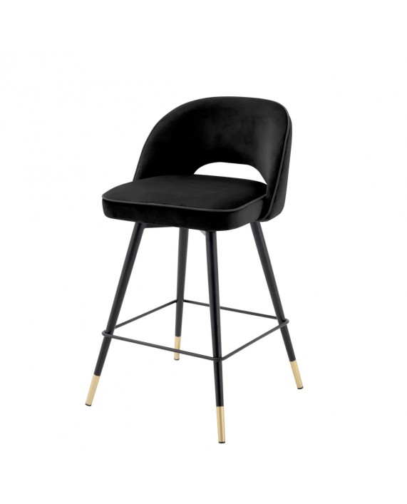 Pusbario kėdė "Cliff Black Velvet"