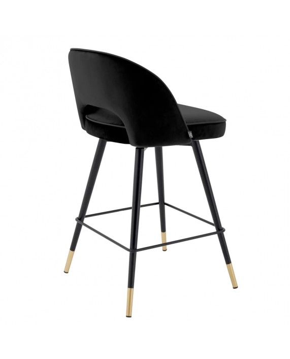 Pusbario kėdė "Cliff Black Velvet"