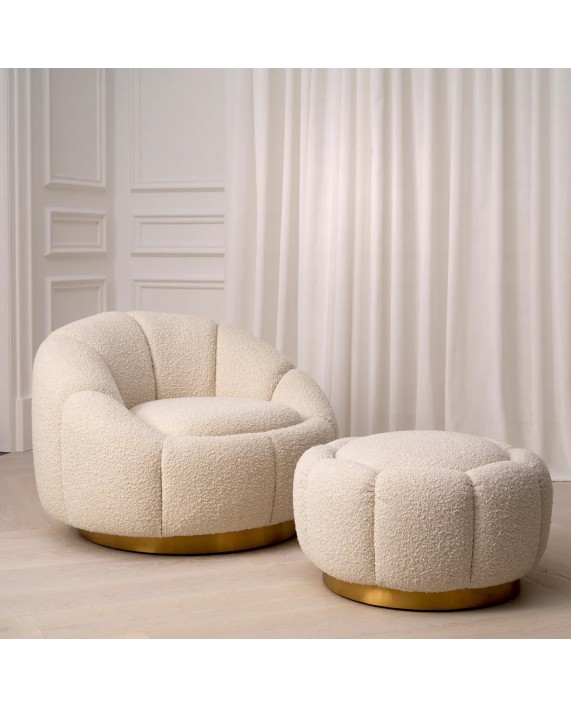 Pufas "Inger" (bouclé cream)