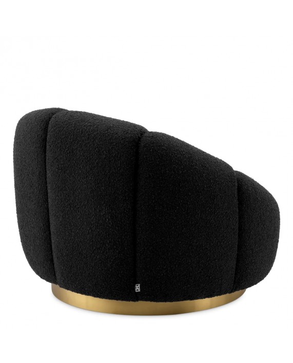 Fotelis "Inger" (bouclé black)