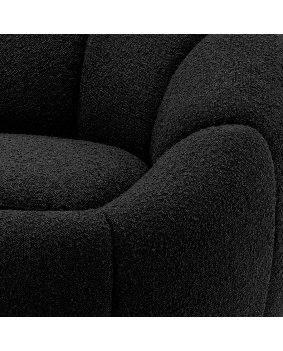 Fotelis "Inger" (bouclé black)