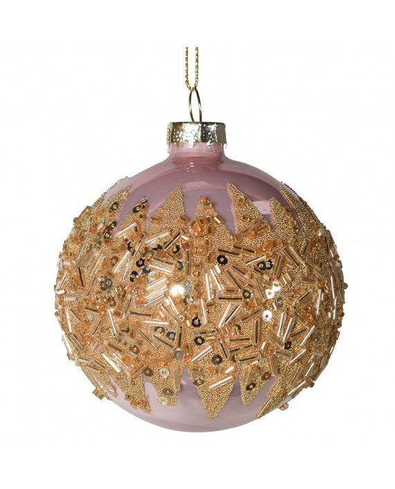 Kalėdinis žaisliukas "Pink with Gold"