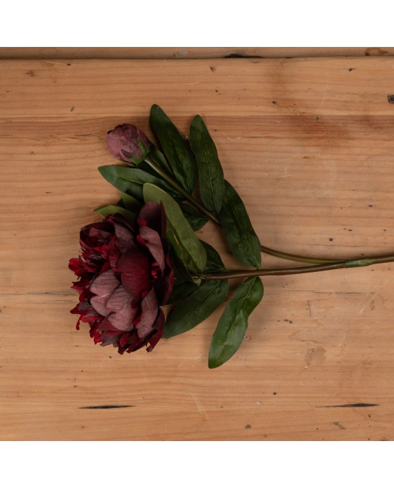 Dirbtinė gėlė "Peony Burgundy" 