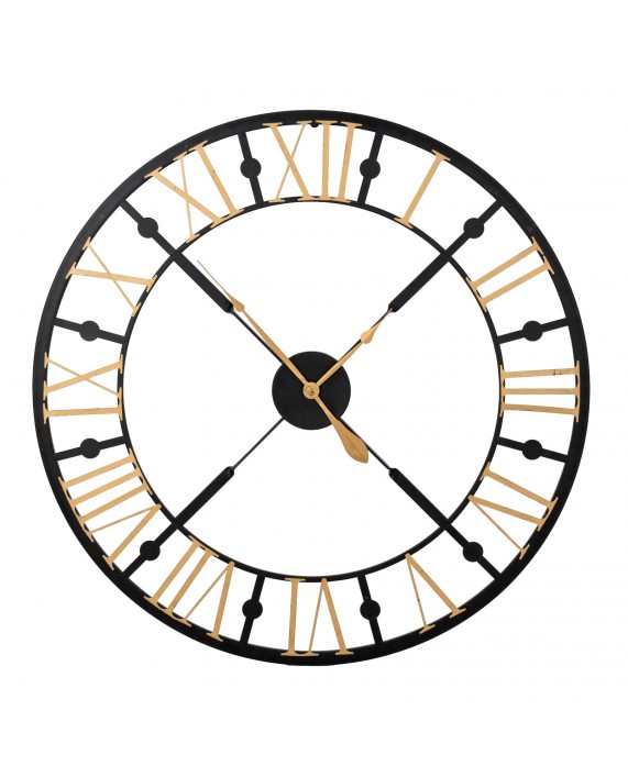 Laikrodis "Skeleton Black & Gold"