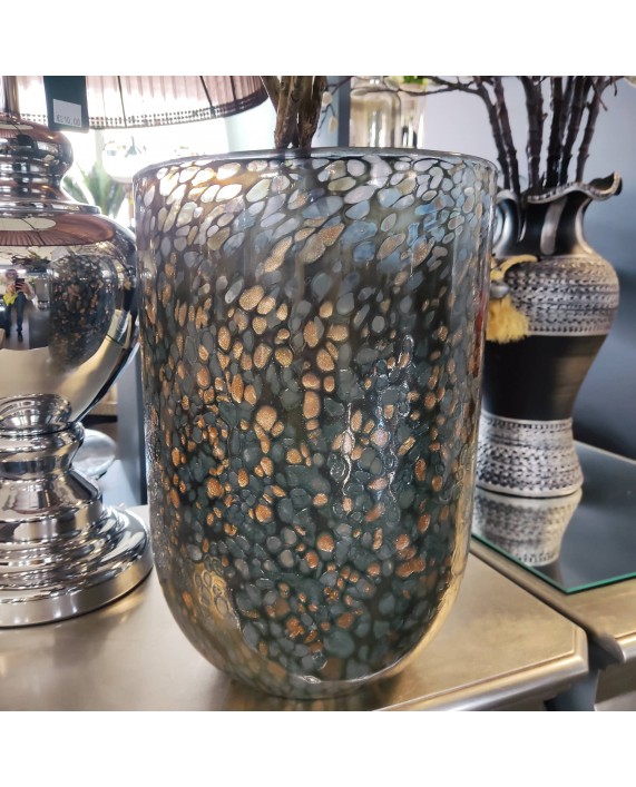 Stiklinė vaza "Grey and Gold"