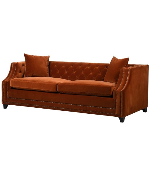 Sofa su miegamu mechanizmu "Dark orange"