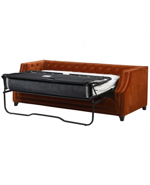 Sofa su miegamu mechanizmu "Dark orange"