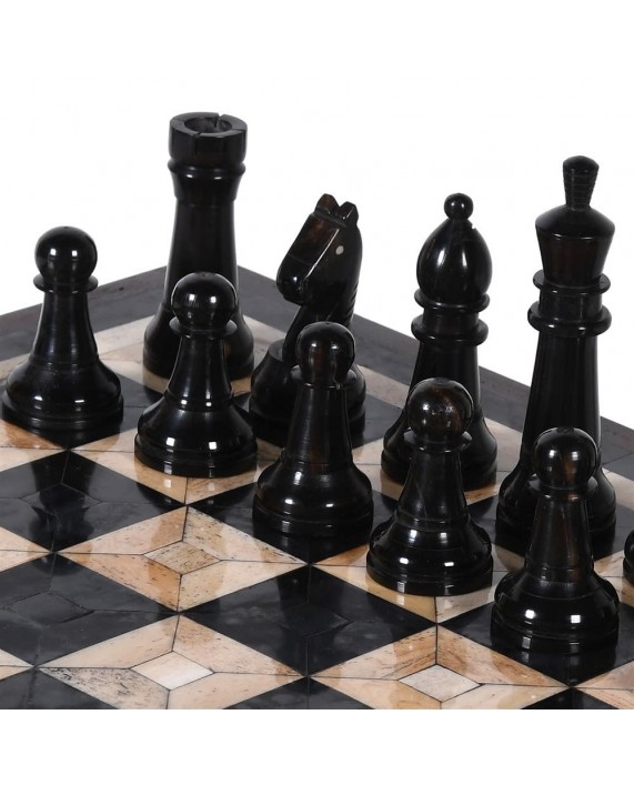 Šachmatų lenta su šachmatais "Bone & Horn"