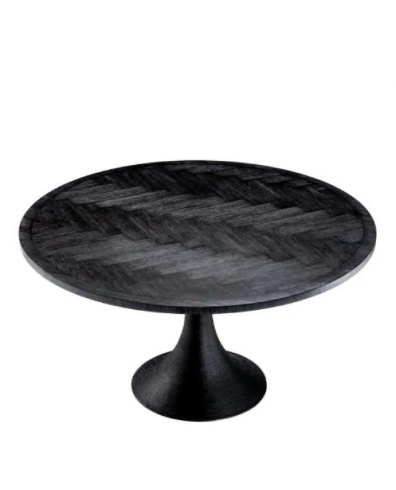 Apvalus valgomojo stalas „Melchior Charcoal“