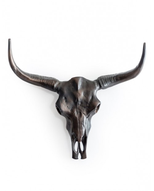 Sienos dekoracija "Bison skull bronze"