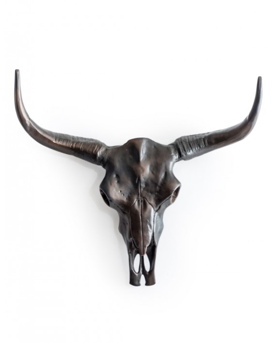 Sienos dekoracija "Bison skull bronze"
