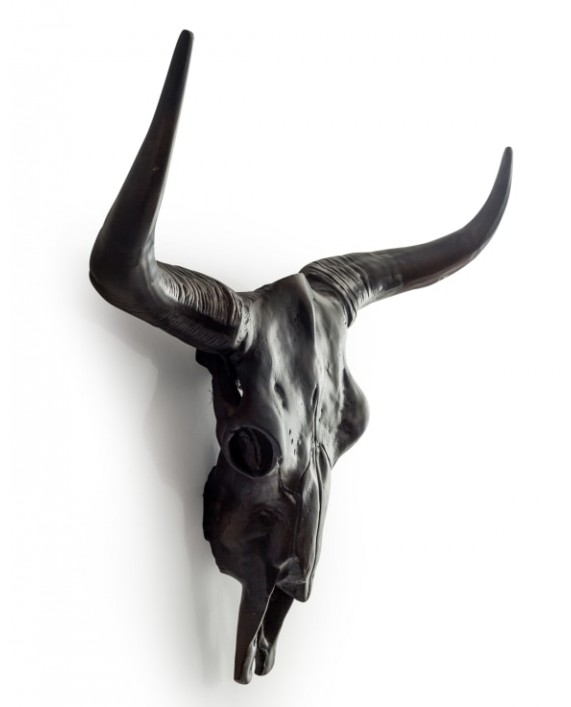 Sienos dekoracija "Bison skull bronze"