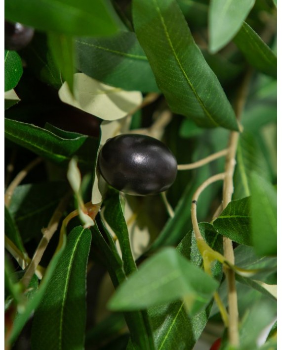 Dirbtinė alyvuogių šakelė "Black, Red Olive" 