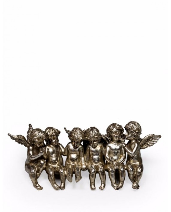 Dekoracija "Sitting Cherubs" (sidabro spalva)