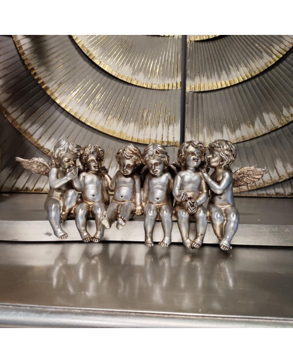 Dekoracija "Sitting Cherubs" (sidabro spalva)