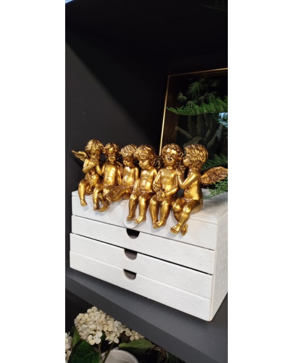 Dekoracija "Sitting Cherubs" (aukso spalva) Dekoracija "Sitting Cherubs" (aukso spalva)