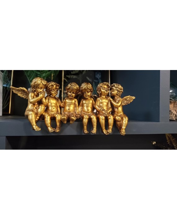 Dekoracija "Sitting Cherubs" (aukso spalva) Dekoracija "Sitting Cherubs" (aukso spalva)