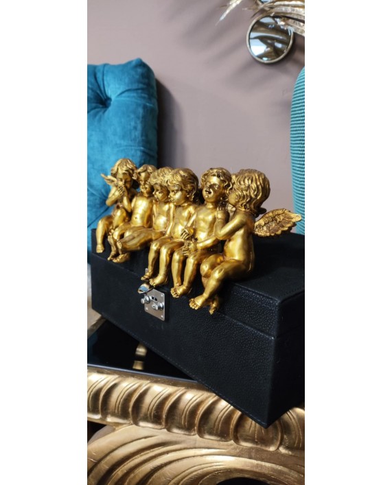Dekoracija "Sitting Cherubs" (aukso spalva) Dekoracija "Sitting Cherubs" (aukso spalva)