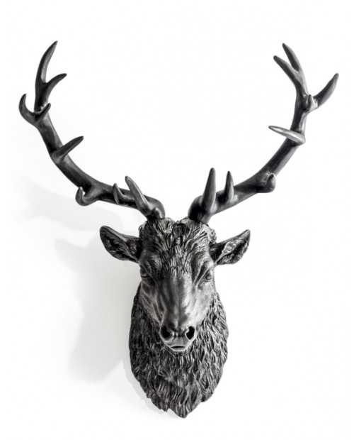 Sienos dekoracija elnio galva "Stag black"