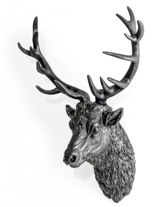 Sienos dekoracija elnio galva "Stag black"