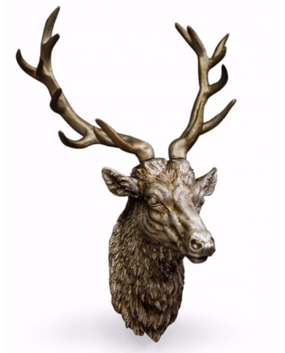 Sienos dekoracija elnio galva "Stag silver"