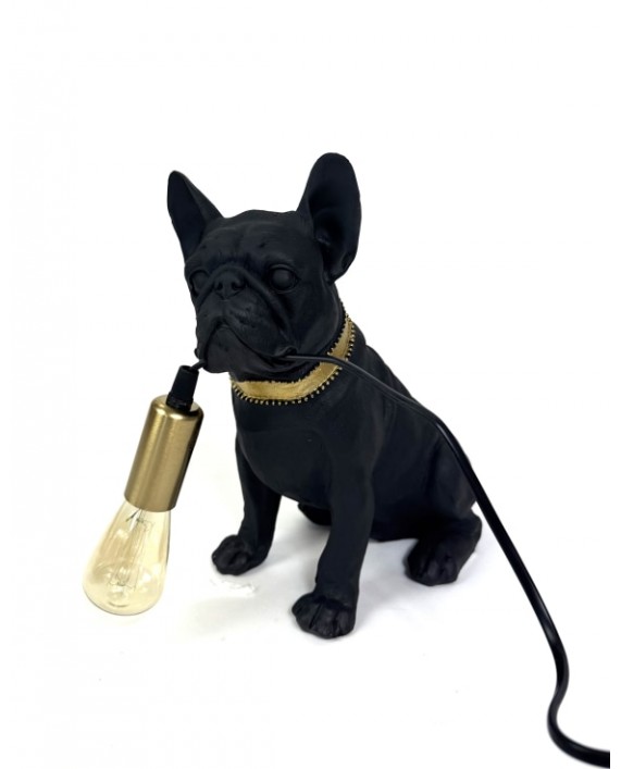 Stalinis šviestuvas - šuo "Black Pug"