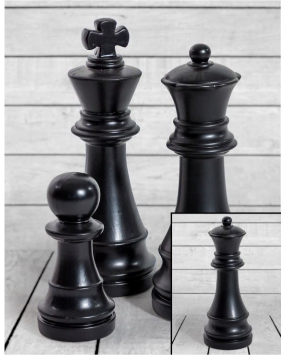 Šachmatų figūra "Queen Mat Black" Šachmatų figūra "Queen Mat Black"
