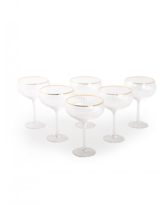 Šampano taurės "Coupe glod" (6vnt) Šampano taurės "Coupe glod" (6vnt)