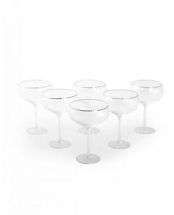 Šampano taurės "Coupe Silver" (6vnt) Šampano taurės "Coupe Silver" (6vnt)