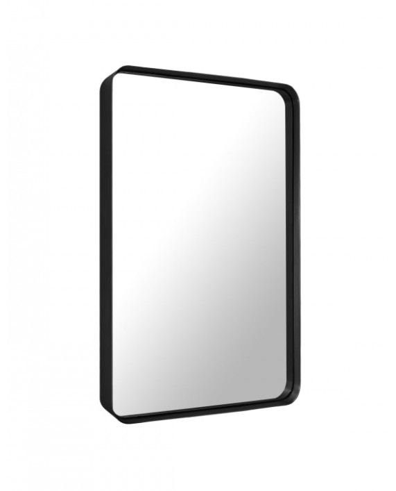 Stačiakampis sieninis veidrodis „Rectangle Matt Black“
