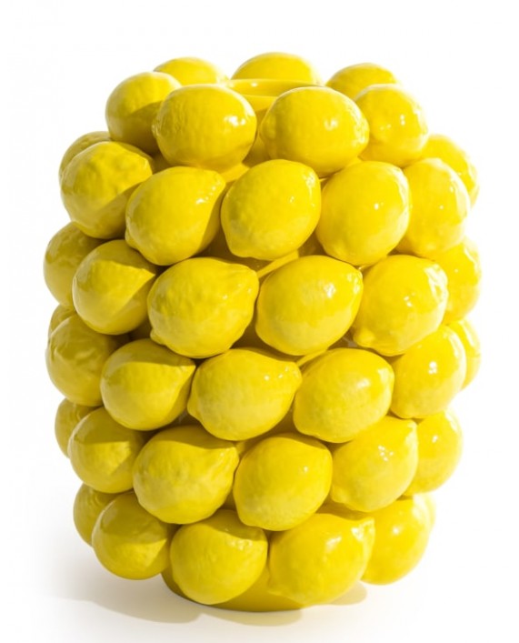 Rankų darbo keraminė vaza su citrinomis „Multi lemon“