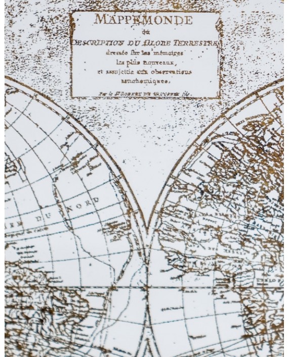 Dekoratyvinis skaidrus padėklas "World Map"