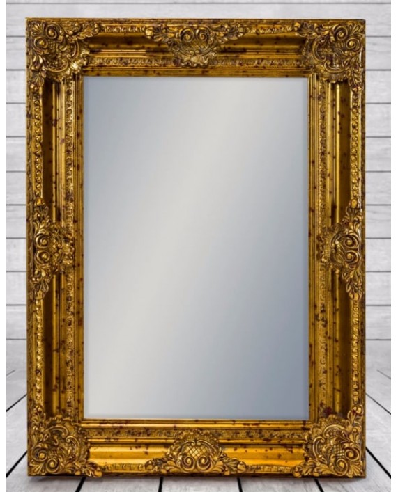 Klasikinis veidrodis aukso spalvos rėmu "Gold Classic S"