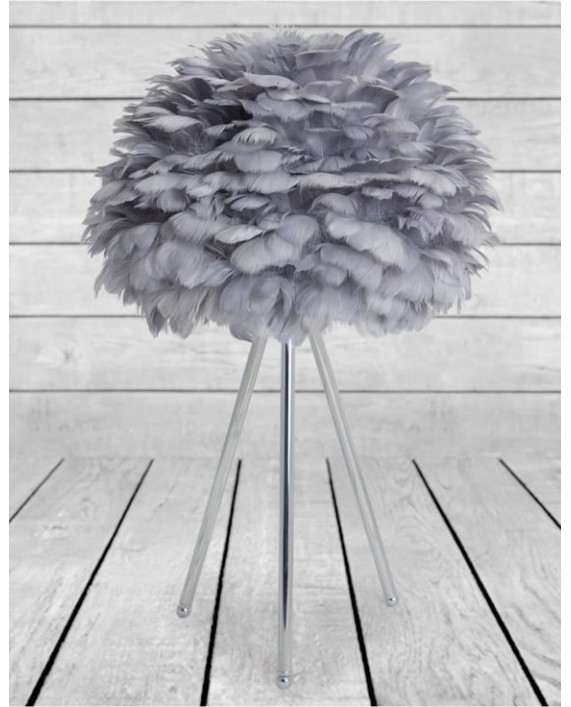 Stalinis šviestuvas "Chrome With Feather" (pilkos spalvos)