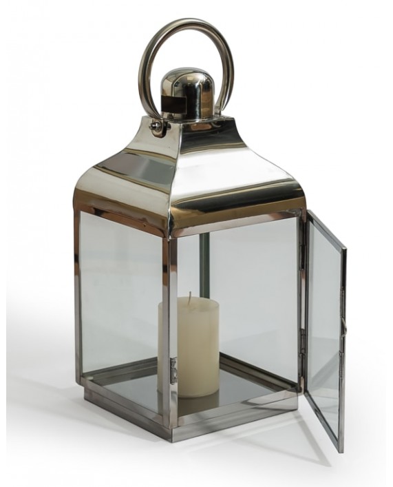 Žibintas "Polished Steel and Glass S"