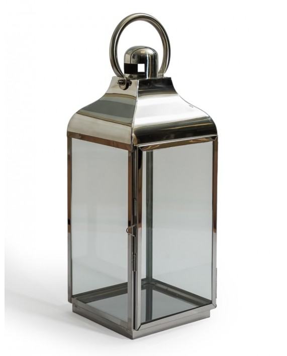 Žibintas "Polished Steel and Glass M"