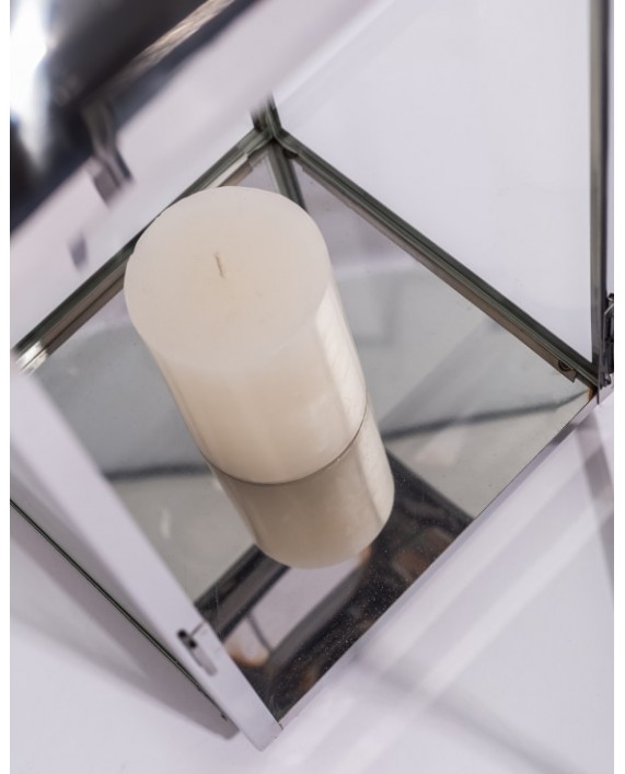 Žibintas "Polished Steel and Glass M"