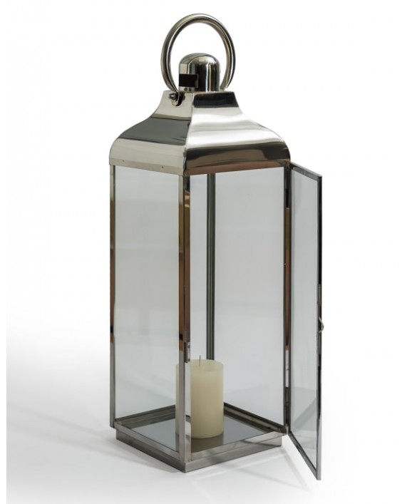 Žibintas "Polished Steel and Glass L"
