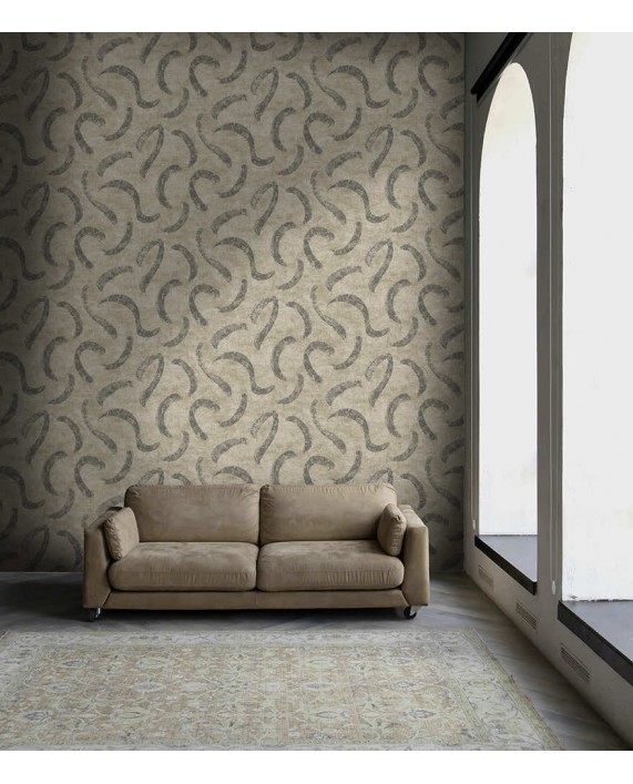 Tapetai "Sirocco Linen / Noir" 66032