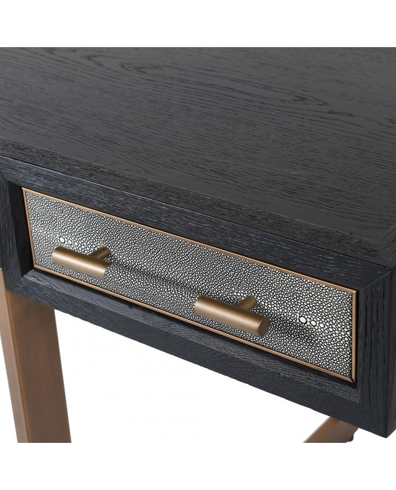Rašomasis stalas "Luxe oak & shagreen" dekoruotas oda