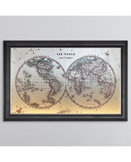 Paveikslas "Vintage Hemisphere Map"