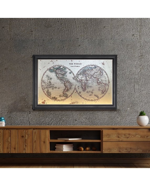Paveikslas "Vintage Hemisphere Map"