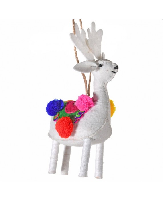 Kalėdinių žaisliukų komplektas "Pompom Reindeer" (4vnt) Kalėdinių žaisliukų komplektas "Pompom Reindeer" (4vnt)