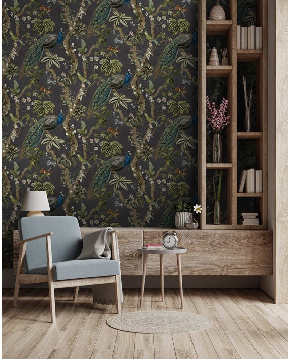 Tapetai "Cassia Charcoal" 91741